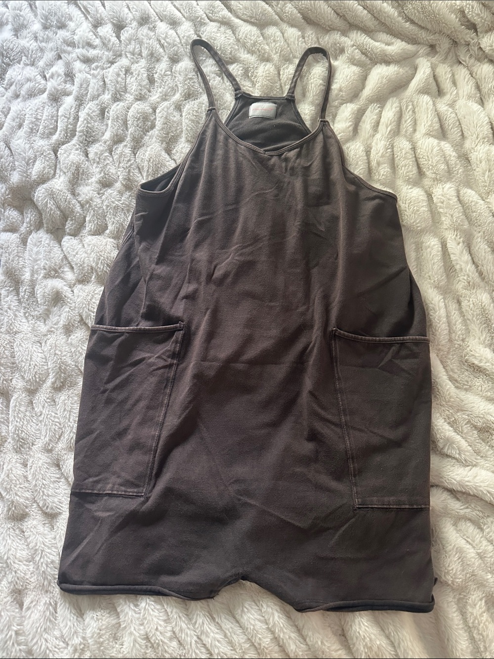 Free People Hot Shot Romper Small Women's Brown Sleeveless Pocket Dress